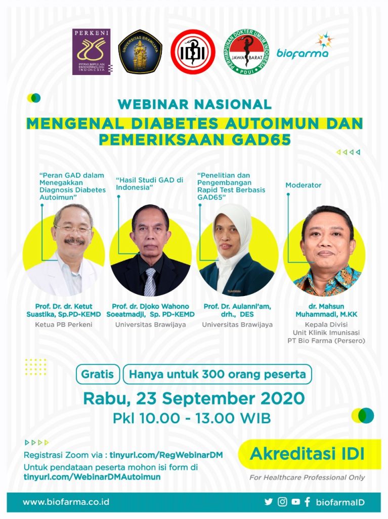 WEBINAR NASIONAL MENGENAL DIABETES AUTOIMUN DAN PEMERIKSAAN GAD65